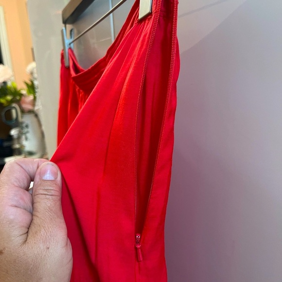 & Other Stories Los Angeles Atelier Women's Red A-Line Midi Skirt Lined Size 12 - Picture 2 of 11